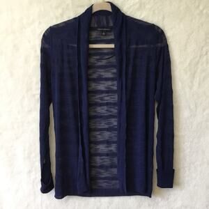 Banana Republic Blue Pattern Open Cardigan